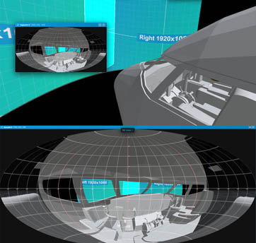 Dome projection with multi-projector coverage