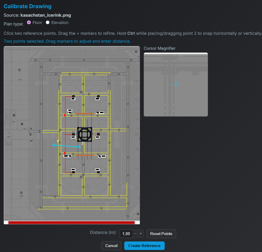 Scaled drawing import