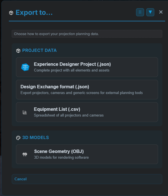 Export scene as OBJ mesh